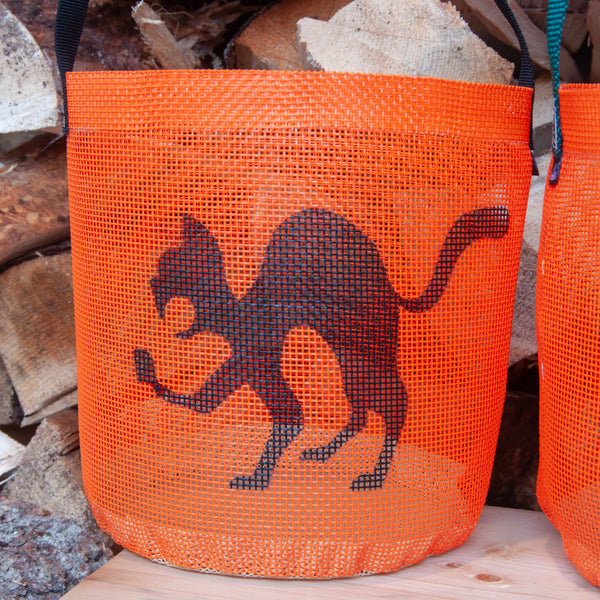 Spooky Halloween Brailer Basket- Small Batch in Orange