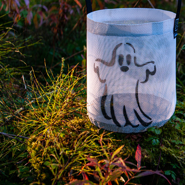 Spooky Halloween Brailer Basket- Small Batch in Black and White