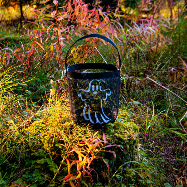 Spooky Halloween Brailer Basket- Small Batch in Black and White