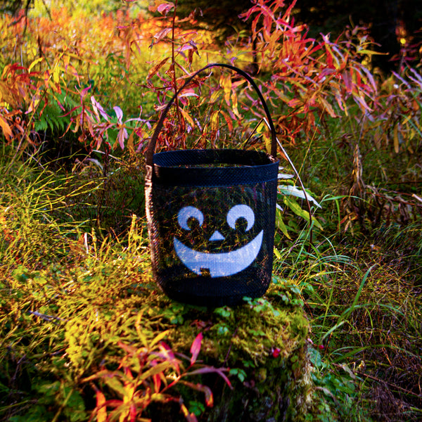 Spooky Halloween Brailer Basket- Small Batch in Black and White