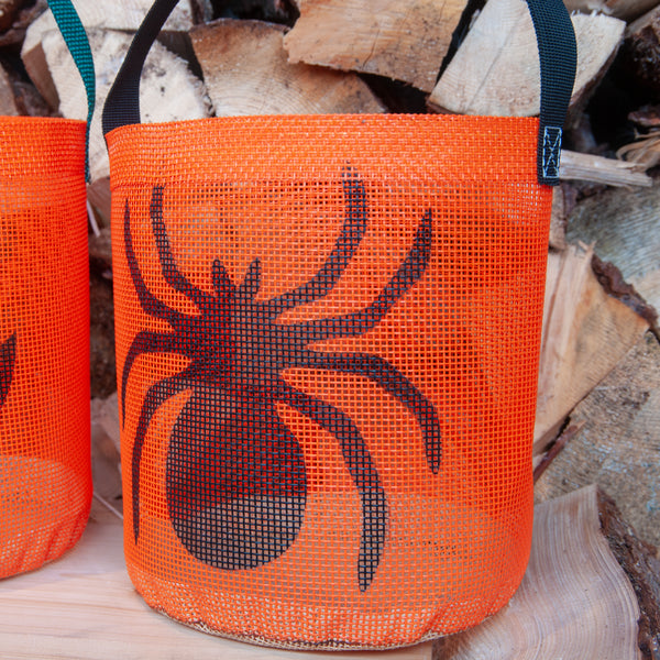 Spooky Halloween Brailer Basket- Small Batch in Orange